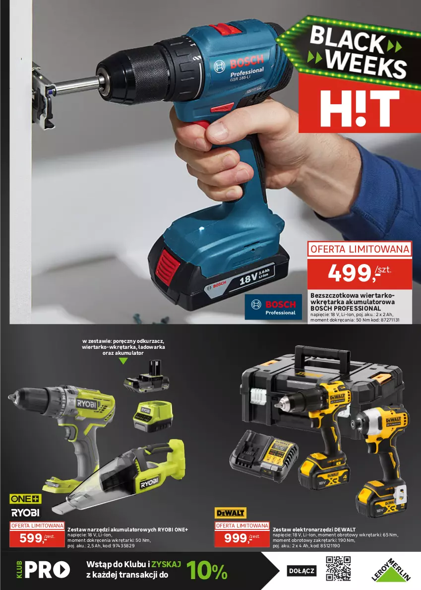 Gazetka promocyjna Leroy Merlin - Gazetka Leroy Merlin - ważna 18.11 do 01.12.2025 - strona 25 - produkty: Akumulator, Bosch, Odkurzacz, Por, Przewód, Silan, Tarka, Tran, Warka, Wiertarkowkrętarka, Wkręt, Wkrętarka, Zestaw kluczy, Zestaw kluczy nasadowych, Zestaw narzędzi
