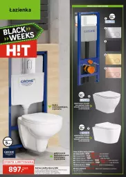 Gazetka promocyjna Leroy Merlin - Gazetka Leroy Merlin - Gazetka - ważna od 01.12 do 01.12.2025 - strona 6 - produkty: Kompakt WC, Zestaw podtynkowy WC, Miska wisząca, Deska wolnoopadająca, Grohe, Miska