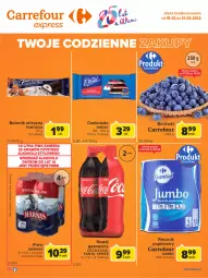 Gazetka promocyjna Carrefour - Gazetka Express - Gazetka - ważna od 14.02 do 14.02.2022 - strona 2 - produkty: Piwa, Piwo, Gra, Papier, Coca-Cola, Ręcznik, Tonik, Czekolada, Napój gazowany, Baton, Fanta, Sprite, Harnaś, Napój, Fa