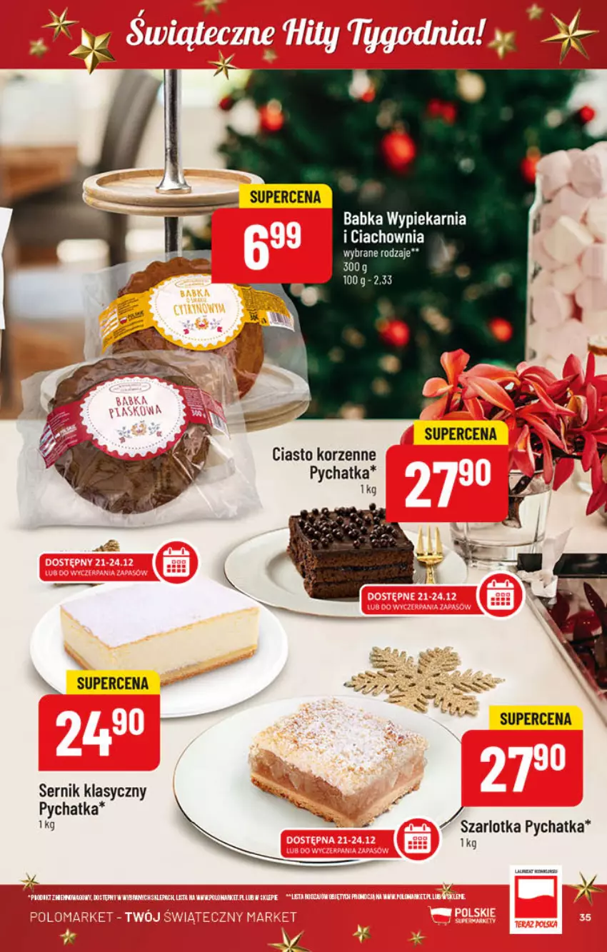 Gazetka promocyjna PoloMarket - Gazetka pomocyjna - ważna 21.12 do 27.12.2022 - strona 35 - produkty: Babka, Ser, Szarlotka