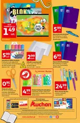 Gazetka promocyjna Auchan - Rysuje się zestaw na szóstkę Hipermarkety - Gazetka - ważna od 01.09 do 01.09.2021 - strona 3 - produkty: Por, Noż, Mop, Nożyczki, Papier, Uchwyty, Tusz, Fa