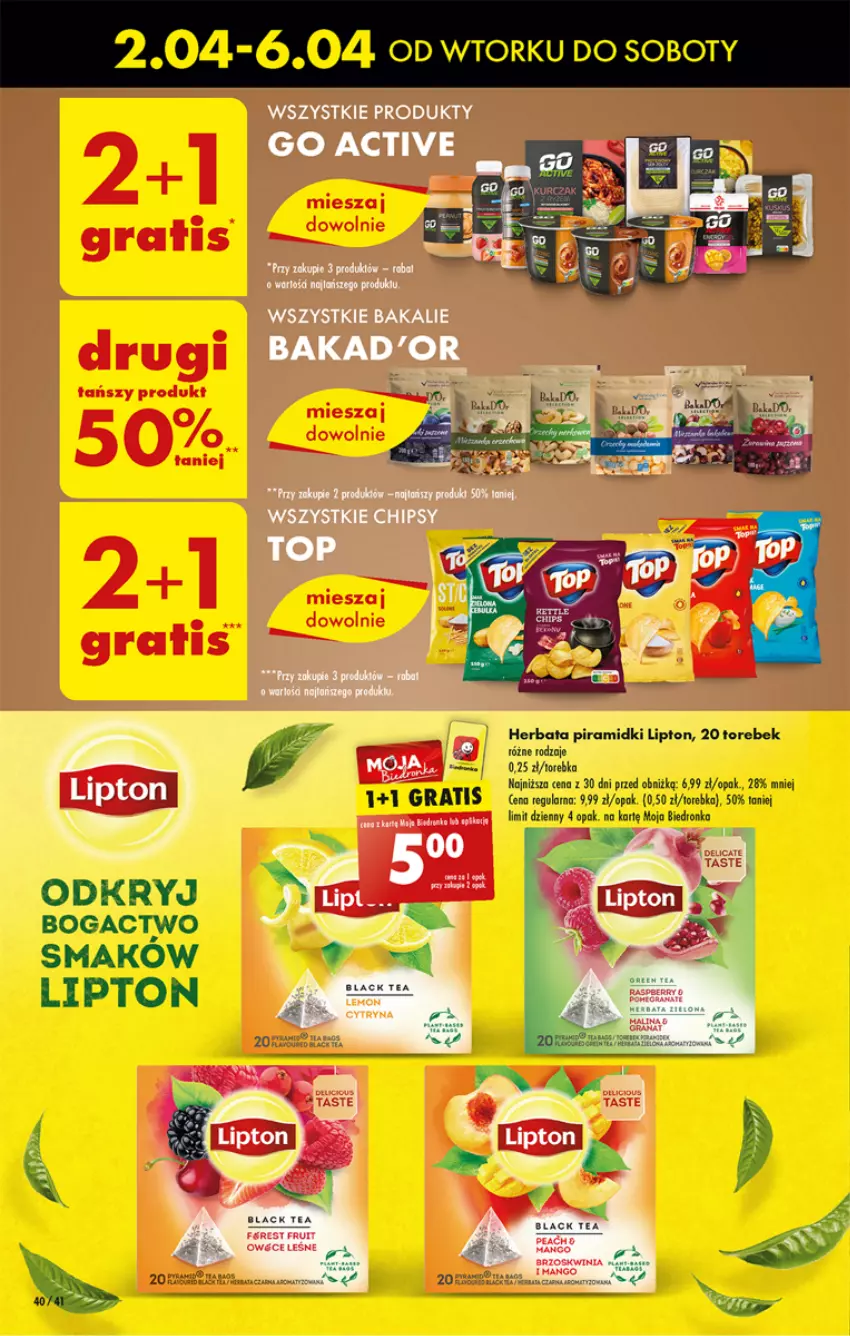 Gazetka promocyjna Biedronka - Od poniedzialku - ważna 02.04 do 06.04.2024 - strona 46 - produkty: Gra, Herbata, Lipton, Torebka