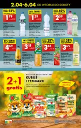 Gazetka promocyjna Biedronka - Od poniedzialku - Gazetka - ważna od 06.04 do 06.04.2024 - strona 48 - produkty: Nałęczowianka, Sok, Mus, Gra, Lemoniada, Mars, Tymbark, Limonka, Szyna, Kubuś, Napój, Fa
