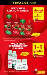 Gazetka promocyjna Biedronka - Od poniedzialku - Gazetka - ważna od 06.04 do 06.04.2024 - strona 5 - produkty: Ketchup, Gra, Dezodorant, Kotlin, Garnier