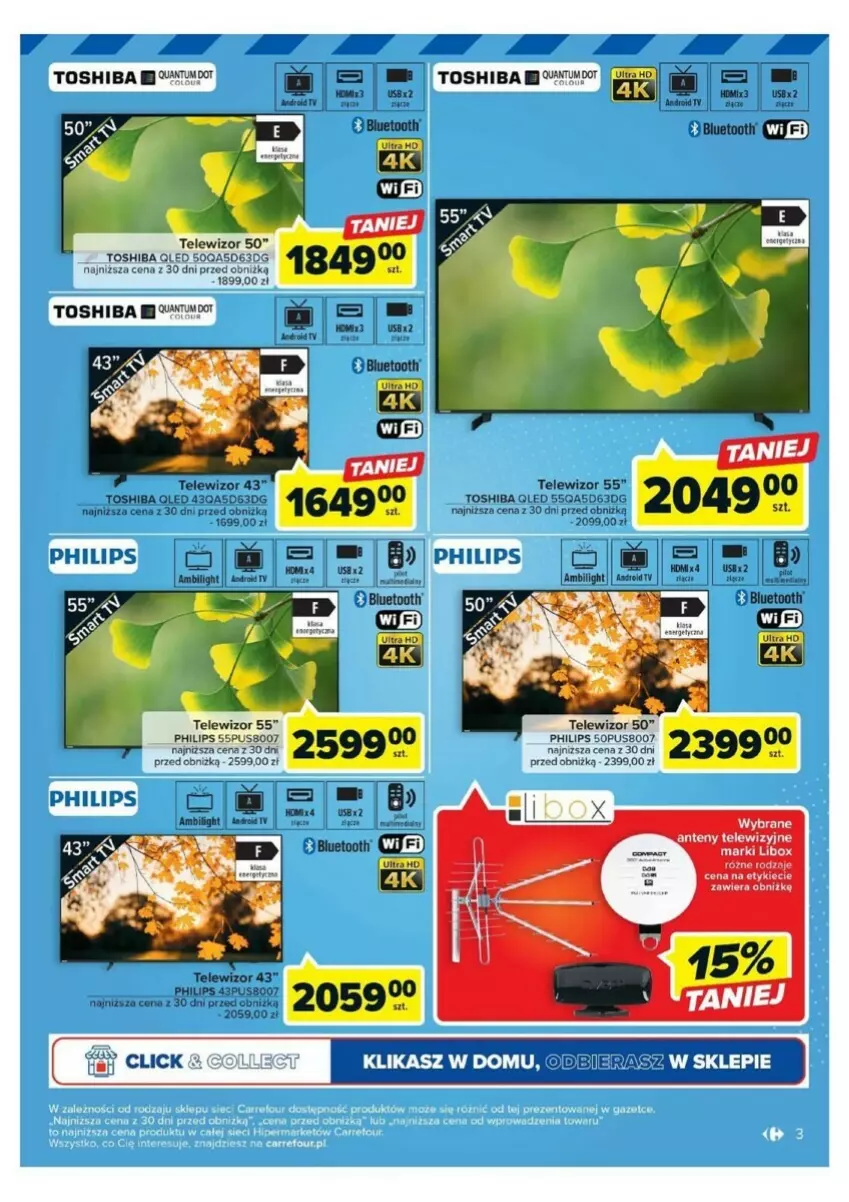 Gazetka promocyjna Carrefour - ważna 16.08 do 02.09.2023 - strona 12 - produkty: Philips, Por, Telewizor, Toshiba