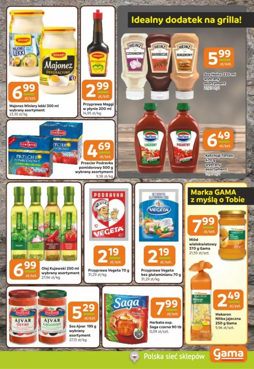 Gazetka promocyjna Gama - ważna 08.08 do 14.08.2024 - strona 10 - produkty: Herbata, Maggi, Majonez, Makaron, Podravka, Saga, Sos, Vegeta, Winiary