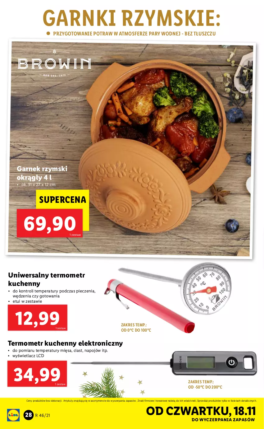 Gazetka promocyjna Lidl - GAZETKA - ważna 15.11 do 21.11.2021 - strona 28 - produkty: Garnek, Piec, Termometr