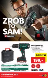 Gazetka promocyjna Lidl - GAZETKA - Gazetka - ważna od 21.11 do 21.11.2021 - strona 57 - produkty: Walizka, Wiertarkowkrętarka, Warka, Tarka, Wkręt, Wkrętarka, Akumulator