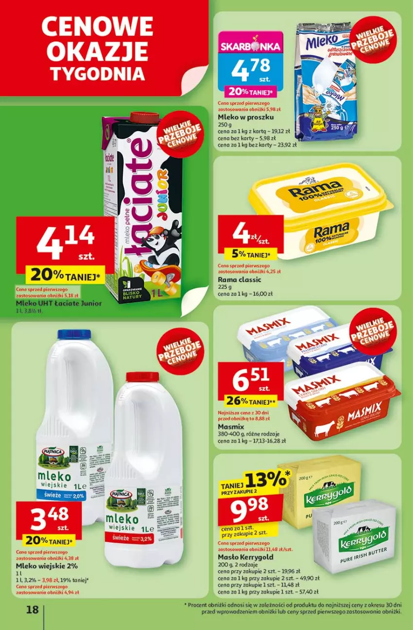 Gazetka promocyjna Auchan - LATO FIRST MINUTE Hipermarket - ważna 03.06 do 11.06.2025 - strona 22 - produkty: Masło, Mleko, Mleko w proszku, Rama
