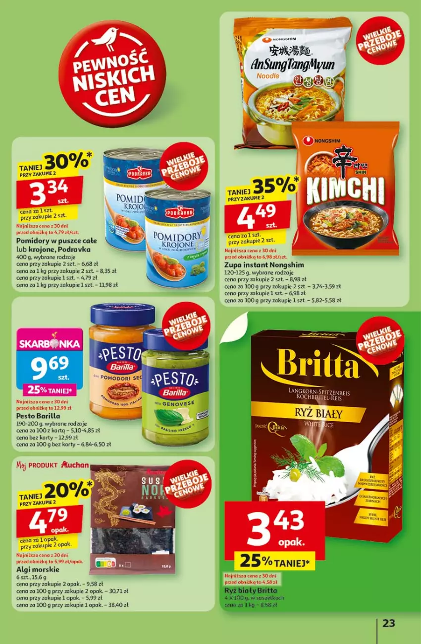 Gazetka promocyjna Auchan - LATO FIRST MINUTE Hipermarket - ważna 03.06 do 11.06.2025 - strona 27 - produkty: Barilla, LG, Pesto, Podravka, Pomidory, Ryż, Ryż biały, Zupa