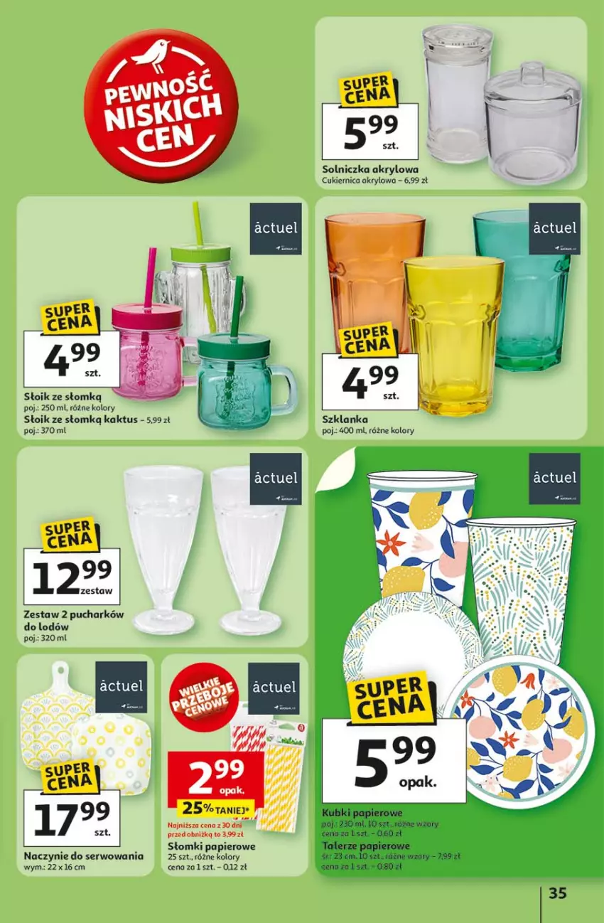 Gazetka promocyjna Auchan - LATO FIRST MINUTE Hipermarket - ważna 03.06 do 11.06.2025 - strona 39 - produkty: Cukier, Kaktus, Papier, Ser, Solniczka, Szklanka