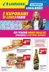 Gazetka promocyjna Lewiatan - Gazetka - ważna od 13.11 do 13.11.2024 - strona 1 - produkty: Piwo, Kurczak, Parówki, Tarczyński, Burger, Bułka