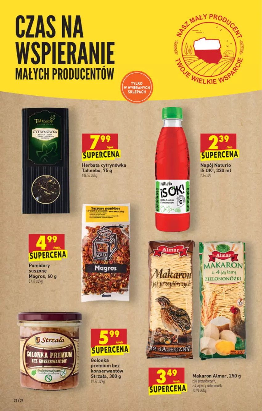 Gazetka promocyjna Biedronka - W tym tygodniu - ważna 07.10 do 12.10.2021 - strona 28 - produkty: Herbata, Makaron, Pomidory, Ser