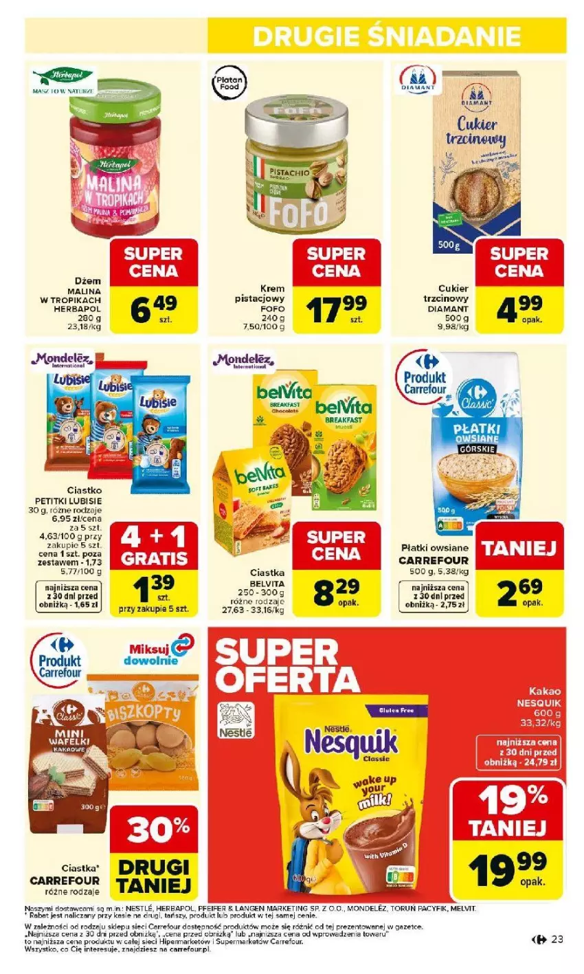 Gazetka promocyjna Carrefour - Gazetka Carrefour, Market od poniedziałku! - ważna 23.02 do 28.02.2026 - strona 25 - produkty: BelVita, Ciastka, Diamant, Dżem, Fa, Gra, Kakao, Lubisie, Melvit, Nesquik, Płatki owsiane, Rum