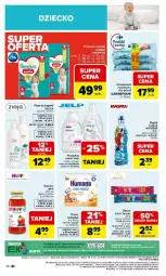 Gazetka promocyjna Carrefour - Gazetka Carrefour, Market od poniedziałku! - Gazetka - ważna od 28.02 do 28.02.2026 - strona 28 - produkty: Płyn do kąpieli, HiPP, Humana, Ser, Pampers, Majtki, Ziajka, Tera, Chusteczki, Ziaja, Kubuś Waterrr, Dzieci, Baton, Kubuś, Deser, Pieluchomajtki, Napój, Fa