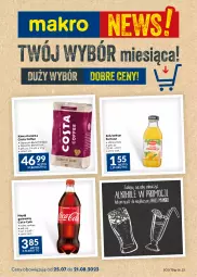Gazetka promocyjna Makro - Najlepsze oferty - Gazetka - ważna od 21.08 do 21.08.2023 - strona 1 - produkty: Sok, Kawa ziarnista, Kawa, Coca-Cola, Fortuna, Napój gazowany, Napój, Nektar