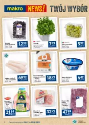 Gazetka promocyjna Makro - Najlepsze oferty - Gazetka - ważna od 21.08 do 21.08.2023 - strona 2 - produkty: Kurczak, Halibut, Kolendra, Lion, Winogrona, Wino, Mięso