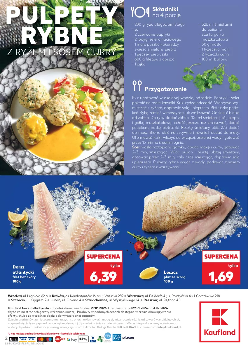 Gazetka promocyjna Kaufland - Kaufland - ważna 29.01 do 04.02.2026 - strona 2 - produkty: Bulion, Dorsz, Fa, Gałka, Kawa, Lion, Masło, Mus, Orka, Pieprz, Por, Pulpety, Ryż, Sól, Sos, Tarta, Top, Wagi, Warzywa