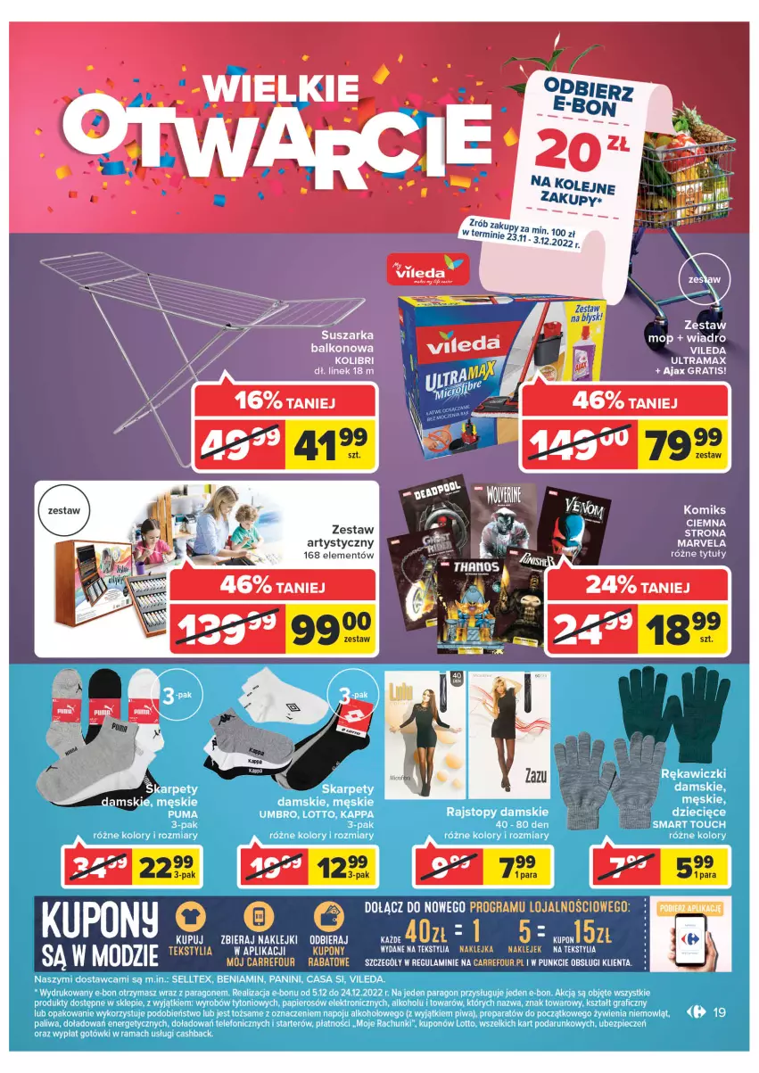 Gazetka promocyjna Carrefour - Gazwtka Wielkie otwarcie w Krakowie - ważna 23.11 do 05.12.2022 - strona 21 - produkty: Ajax, Gra, Klej, Mop, Rama, Vileda, Wiadro