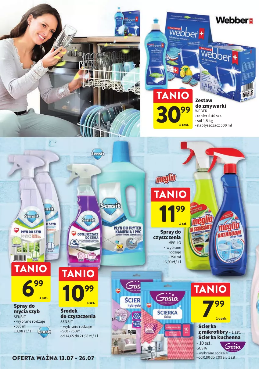 Gazetka promocyjna Intermarche - Gazetka Intermarche - ważna 13.07 do 26.07.2023 - strona 10 - produkty: Chusteczki, Kapsułki do prania, Płyn do prania, Proszek do prania, Sól, Spray do czyszczenia, Tablet, Woda, Zmywarki