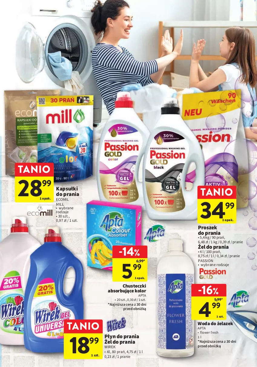 Gazetka promocyjna Intermarche - Gazetka Intermarche - ważna 13.07 do 26.07.2023 - strona 11 - produkty: Chusteczki, Kapsułki do prania, Płyn do prania, Proszek do prania, Sól, Spray do czyszczenia, Tablet, Woda, Zmywarki