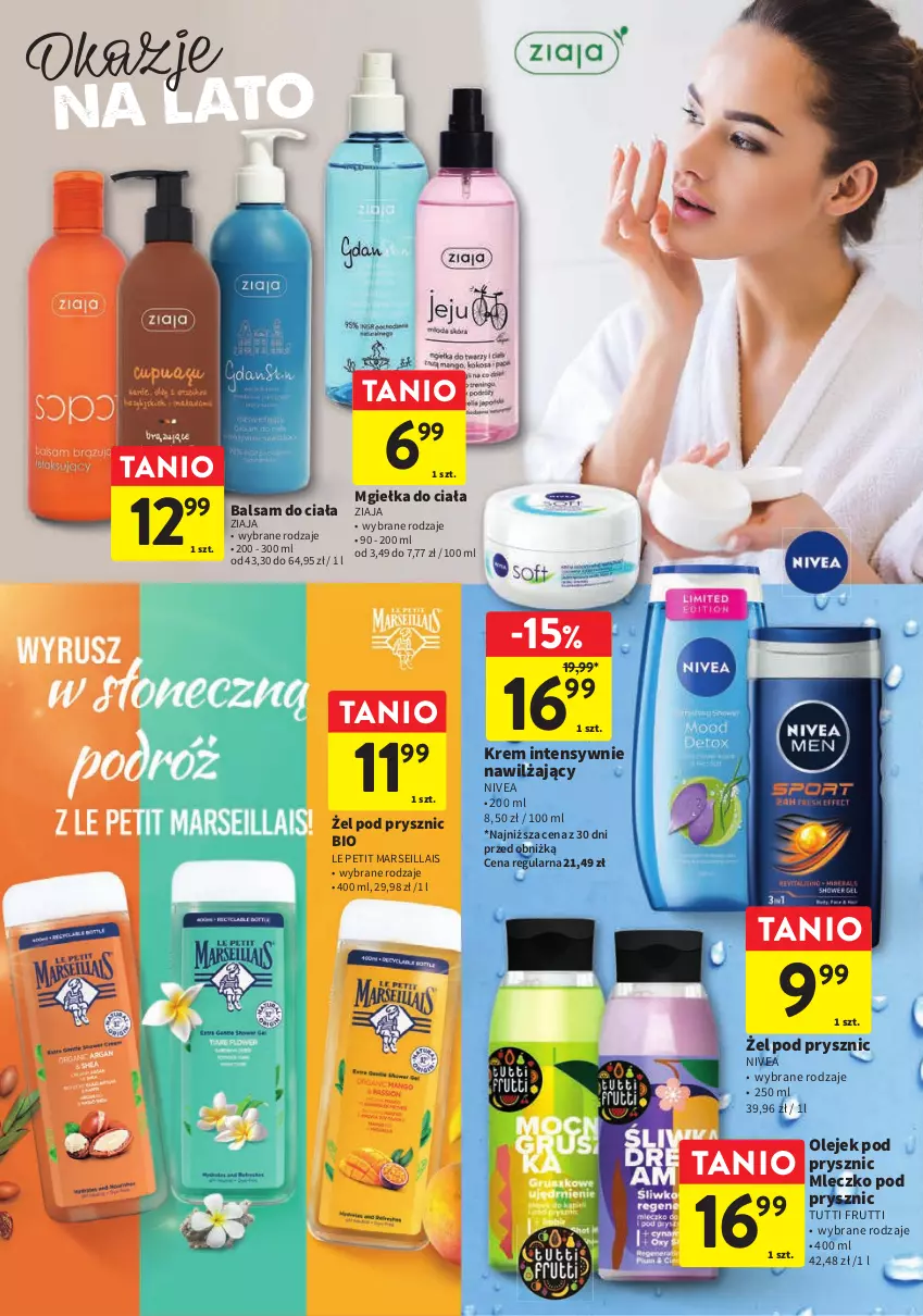 Gazetka promocyjna Intermarche - Gazetka Intermarche - ważna 13.07 do 26.07.2023 - strona 4 - produkty: Balsam do ciała, Cynk, Dzieci, Huggies, Linomag, Majtki, Mars, Mleczko, Nivea, Olej, Olejek pod prysznic, Pieluchomajtki, Ziaja