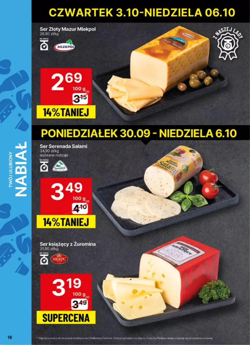 Gazetka promocyjna Delikatesy Centrum - NOWA GAZETKA Delikatesy Centrum od 30 września! 30.09-06.10.2024 - ważna 30.09 do 06.10.2024 - strona 16 - produkty: Rum, Salami, Ser, Złoty Mazur