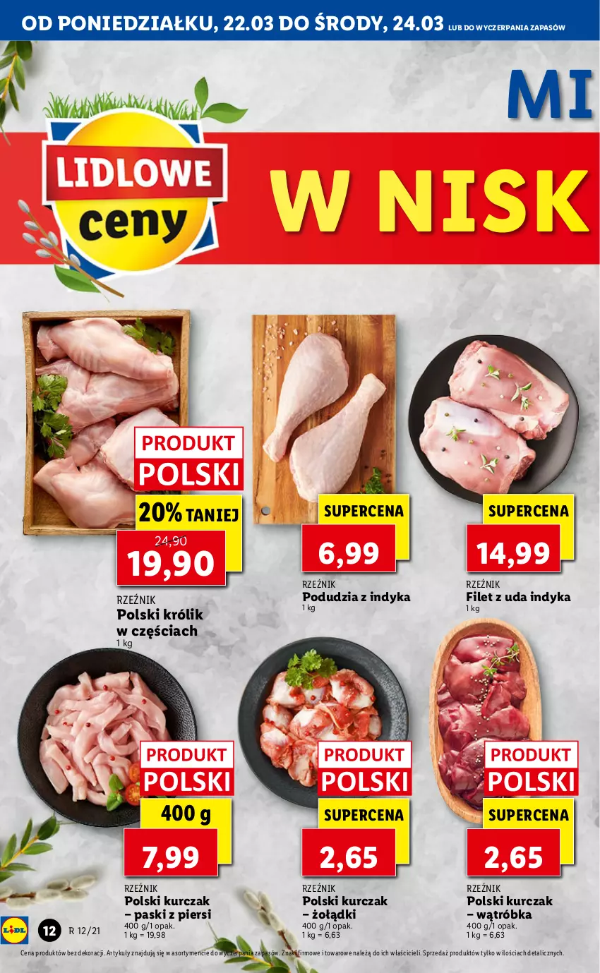 Gazetka promocyjna Lidl - Wielkanoc - ważna 22.03 do 24.03.2021 - strona 12 - produkty: Królik, Kurczak