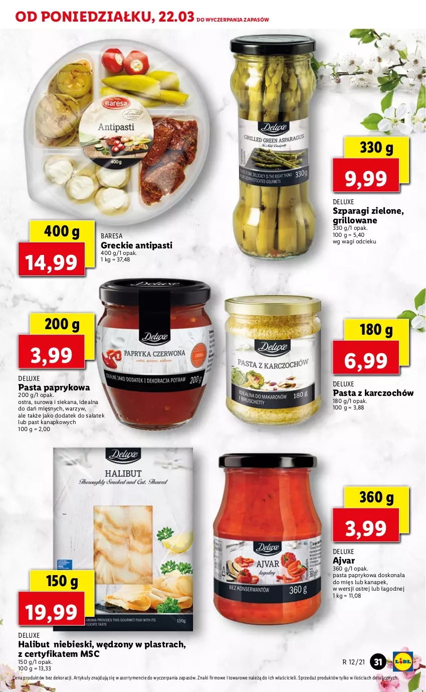 Gazetka promocyjna Lidl - Wielkanoc - ważna 22.03 do 24.03.2021 - strona 31 - produkty: Grill, Halibut, Sałat, Wagi