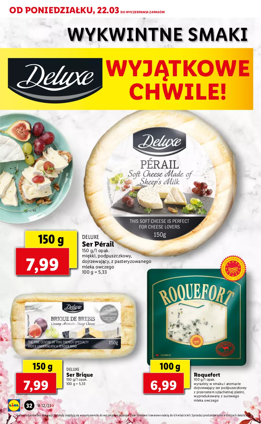 Gazetka promocyjna Lidl - Wielkanoc - ważna 22.03 do 24.03.2021 - strona 32 - produkty: Roquefort, Ser