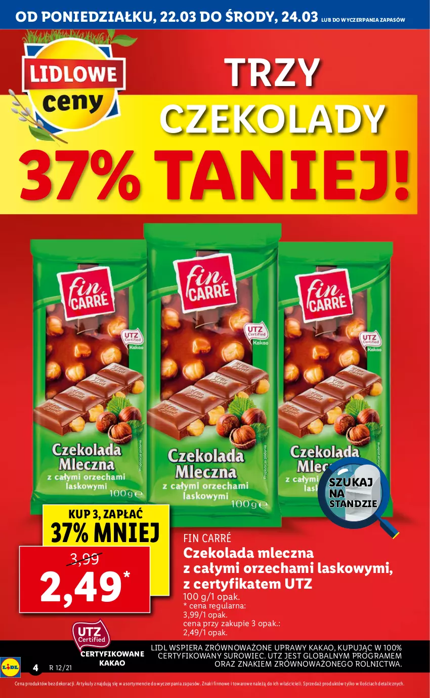 Gazetka promocyjna Lidl - Wielkanoc - ważna 22.03 do 24.03.2021 - strona 4 - produkty: Czekolada, Czekolada mleczna, Gra, Kakao