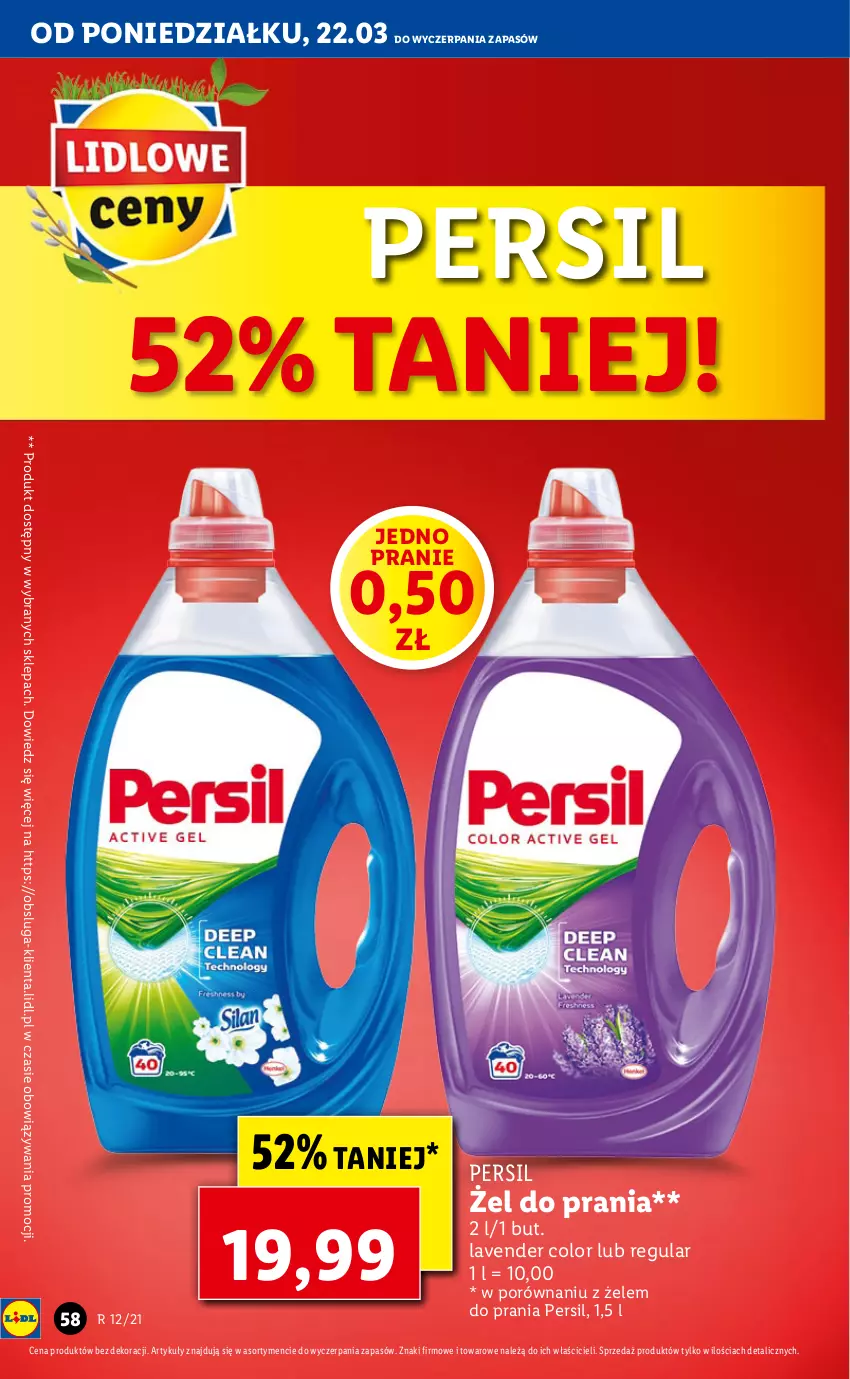 Gazetka promocyjna Lidl - Wielkanoc - ważna 22.03 do 24.03.2021 - strona 58 - produkty: Persil, Por