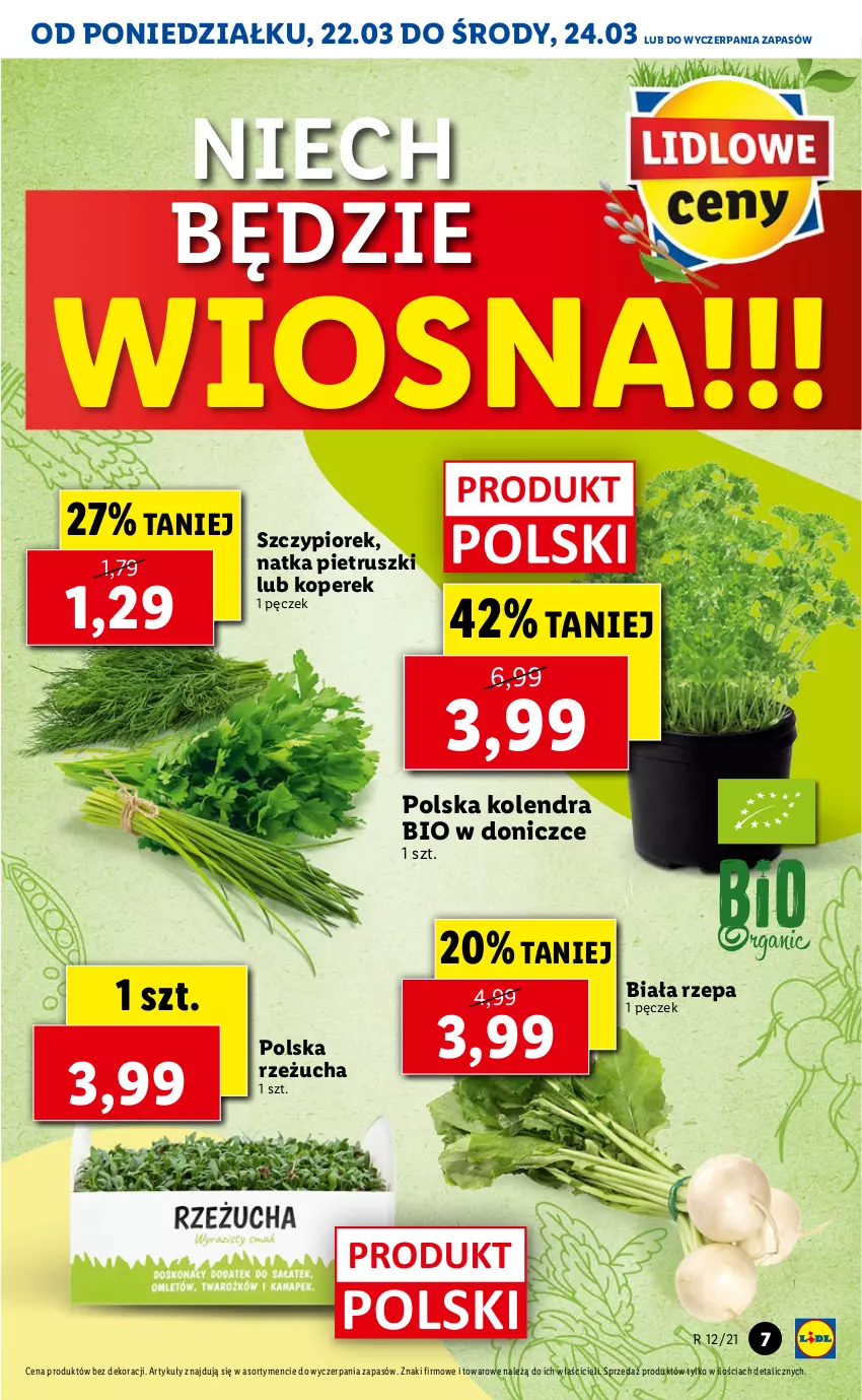 Gazetka promocyjna Lidl - Wielkanoc - ważna 22.03 do 24.03.2021 - strona 7 - produkty: Kolendra, Natka pietruszki, Rzeżucha