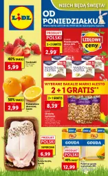 Gazetka promocyjna Lidl - Wielkanoc - Gazetka - ważna od 24.03 do 24.03.2021 - strona 1 - produkty: Ser, Por, Gra, Truskawki, Kaczka, Pomarańcze, Tusz, Pilos, Deser, POLMLEK, Gouda, Masło