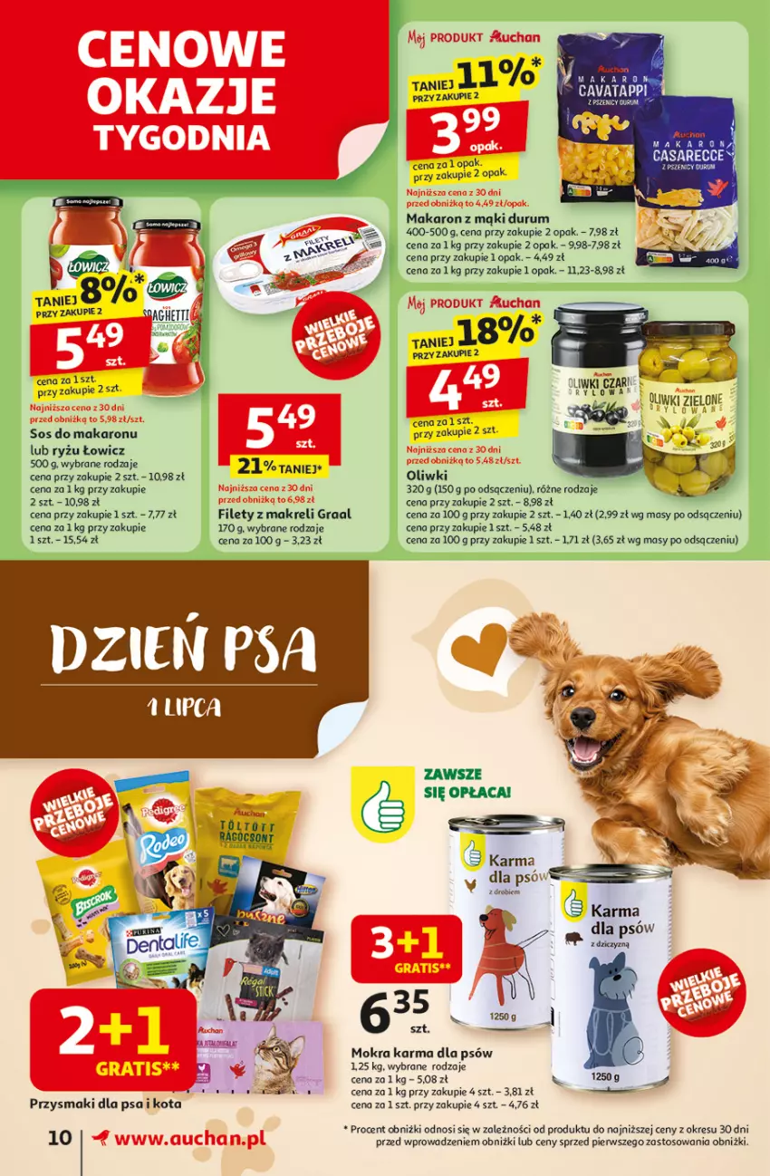 Gazetka promocyjna Auchan - ROZKRĘCAMY LATO Supermarket - ważna 26.06 do 02.07.2025 - strona 12 - produkty: Gra, Graal, Makaron, Mokra karma, Oliwki, Przysmaki, Rum, Ryż, Sos, Sos do makaronu