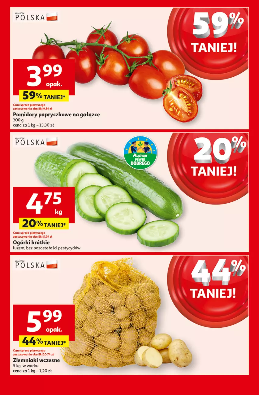 Gazetka promocyjna Auchan - ROZKRĘCAMY LATO Supermarket - ważna 26.06 do 02.07.2025 - strona 5 - produkty: Fa, Pomidory, Ziemniaki