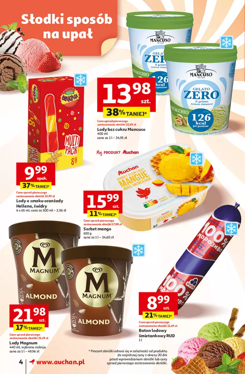 Gazetka promocyjna Auchan - ROZKRĘCAMY LATO Supermarket - ważna 26.06 do 02.07.2025 - strona 6 - produkty: Baton, Hellena, Lody, Mango, Por