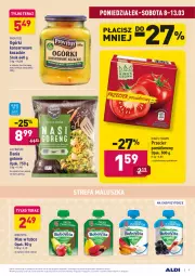 Gazetka promocyjna Aldi - ALE! CENA w ALDI - Gazetka - ważna od 20.03 do 20.03.2021 - strona 9 - produkty: Ser, Mus, Ogórki konserwowe, BoboVita, Tera, King’s Crown, Dania gotowe, Fa