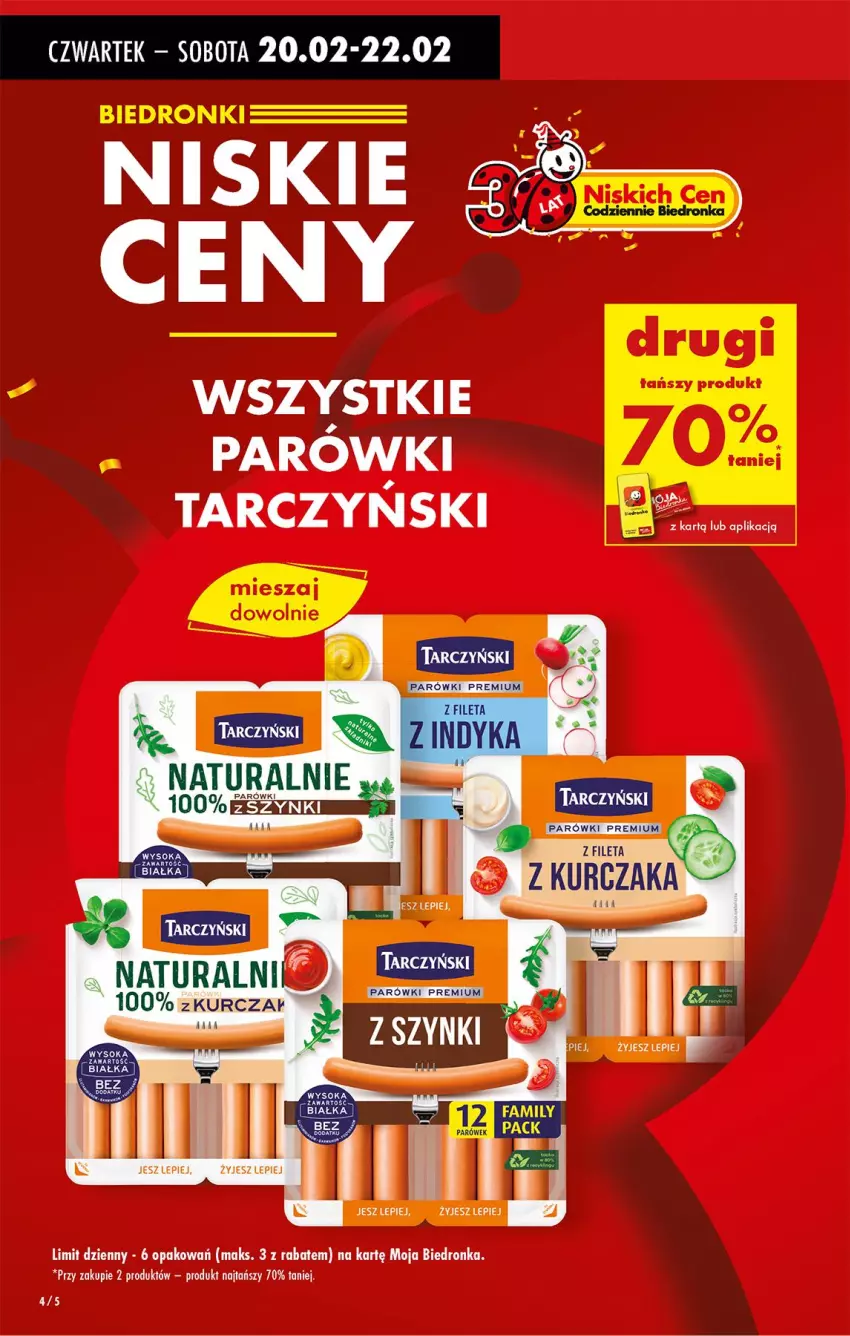 Gazetka promocyjna Biedronka - Od Czwartku - ważna 20.02 do 26.02.2025 - strona 11 - produkty: Kurczak, Parówki, Rura, Tarczyński