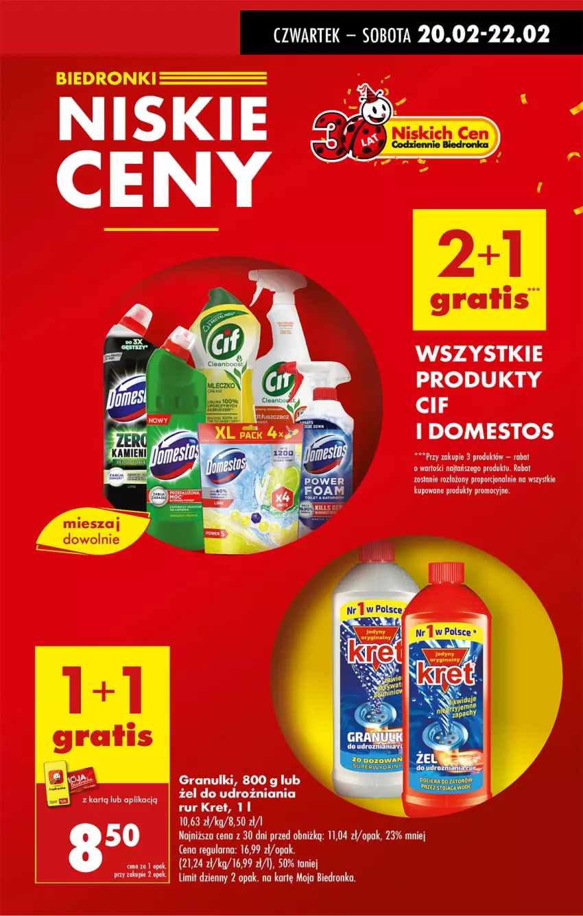 Gazetka promocyjna Biedronka - Od Czwartku - ważna 20.02 do 26.02.2025 - strona 24 - produkty: Cif, Domestos, Kret, Por