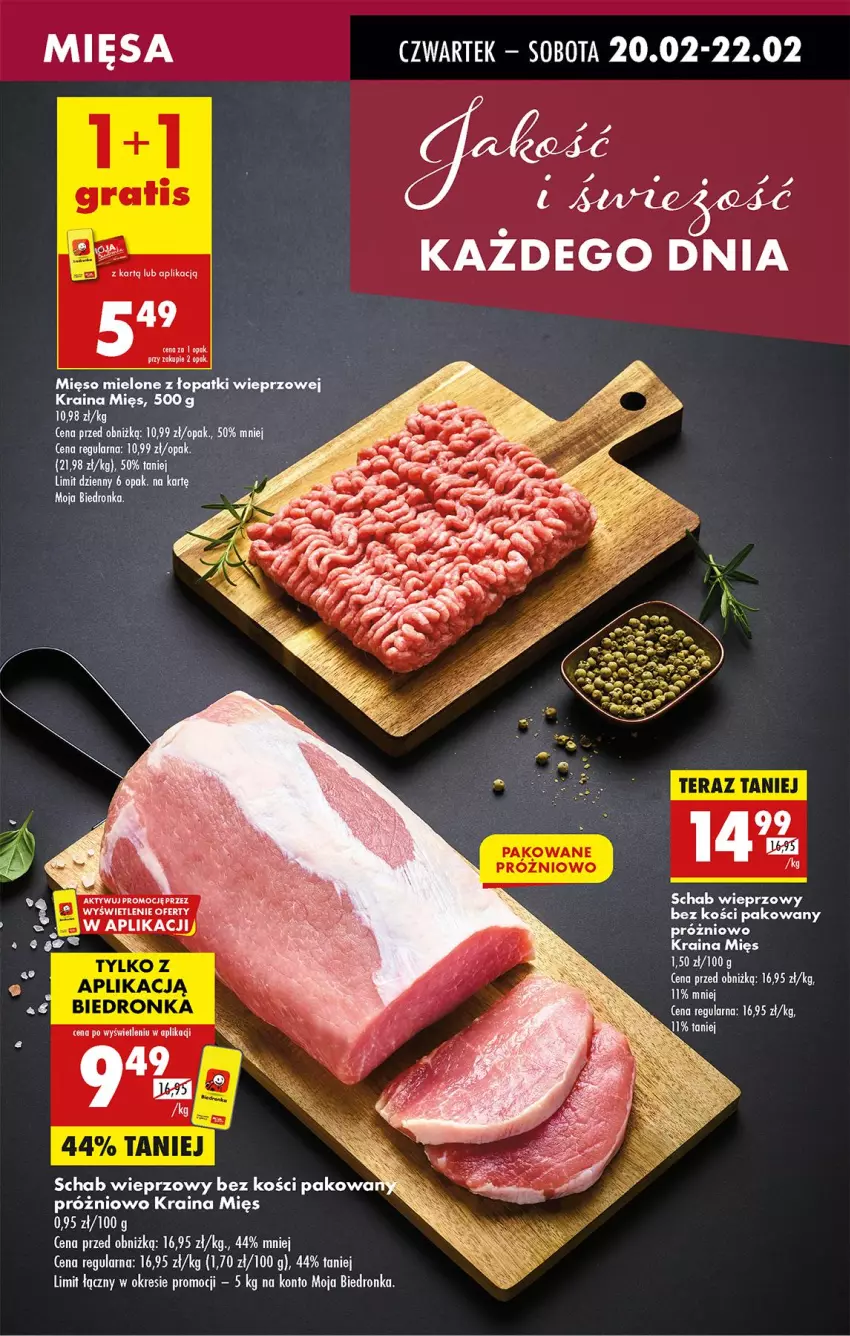 Gazetka promocyjna Biedronka - Od Czwartku - ważna 20.02 do 26.02.2025 - strona 34 - produkty: Mięso, Mięso mielone, Schab wieprzowy, Tera