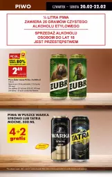 Gazetka promocyjna Biedronka - Od Czwartku - Gazetka - ważna od 26.02 do 26.02.2025 - strona 66 - produkty: Piwa, Piwo, Sos, Taca, Warka, Tatra, Fa