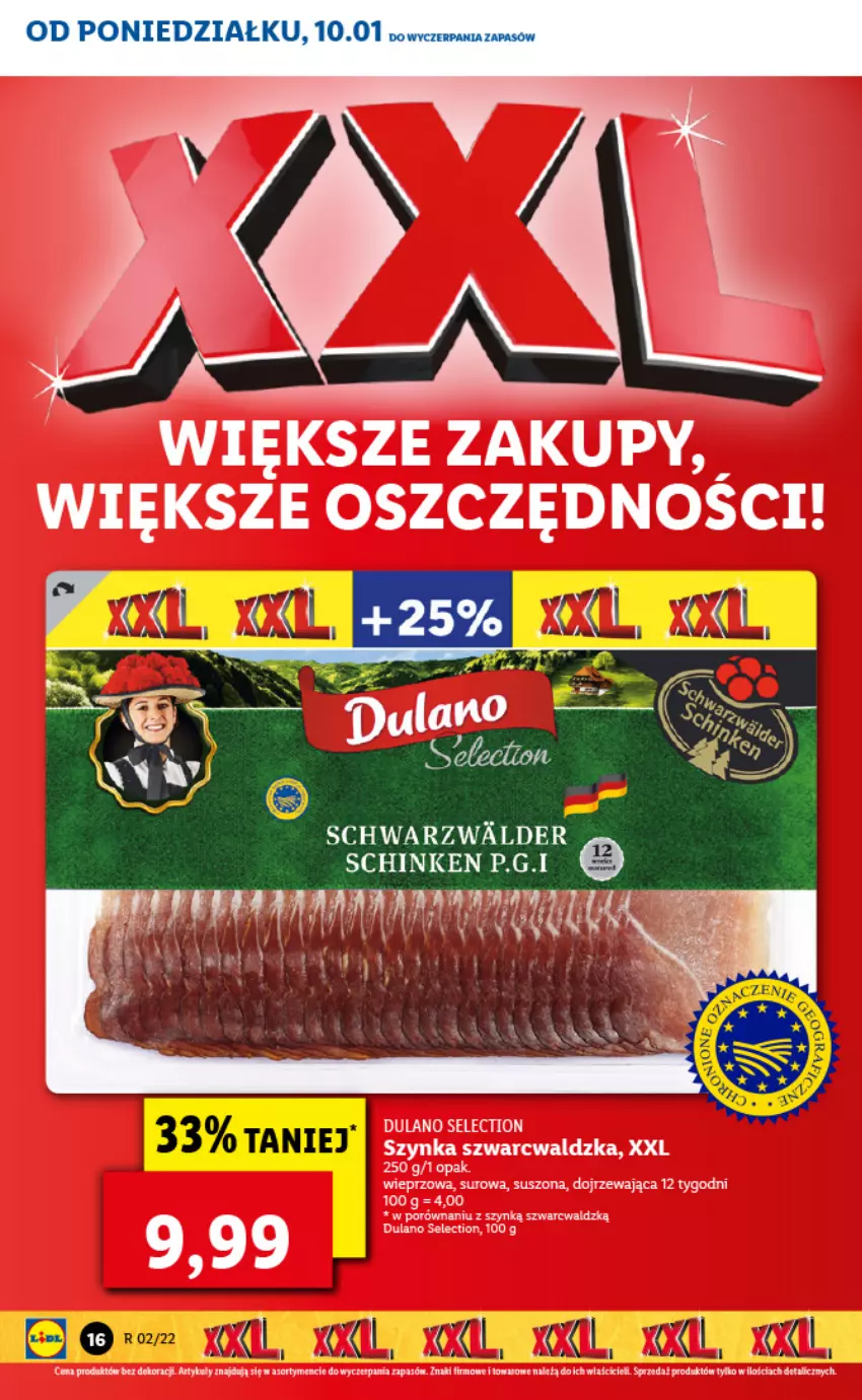 Gazetka promocyjna Lidl - GAZETKA - ważna 10.01 do 12.01.2022 - strona 16 - produkty: Dulano, Por, Szynka