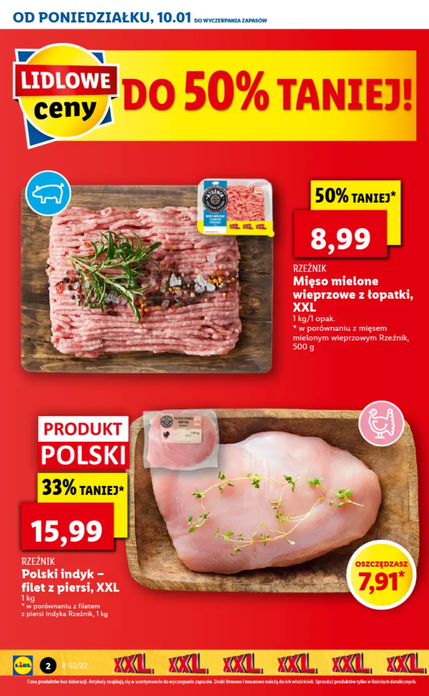 Gazetka promocyjna Lidl - GAZETKA - ważna 10.01 do 12.01.2022 - strona 2 - produkty: Mięso, Mięso mielone, Por