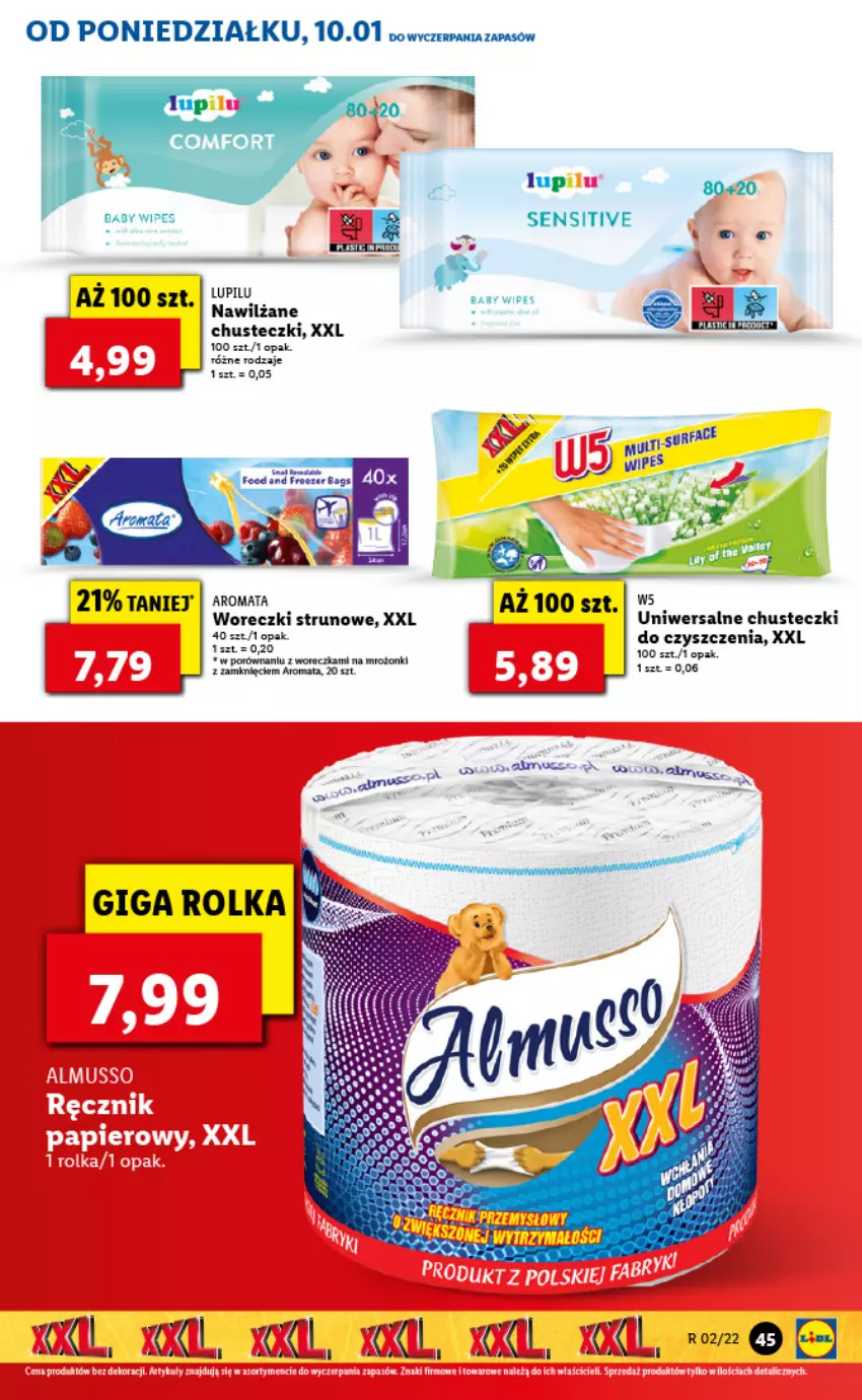 Gazetka promocyjna Lidl - GAZETKA - ważna 10.01 do 12.01.2022 - strona 45 - produkty: Chusteczki, Chusteczki do czyszczenia, LG