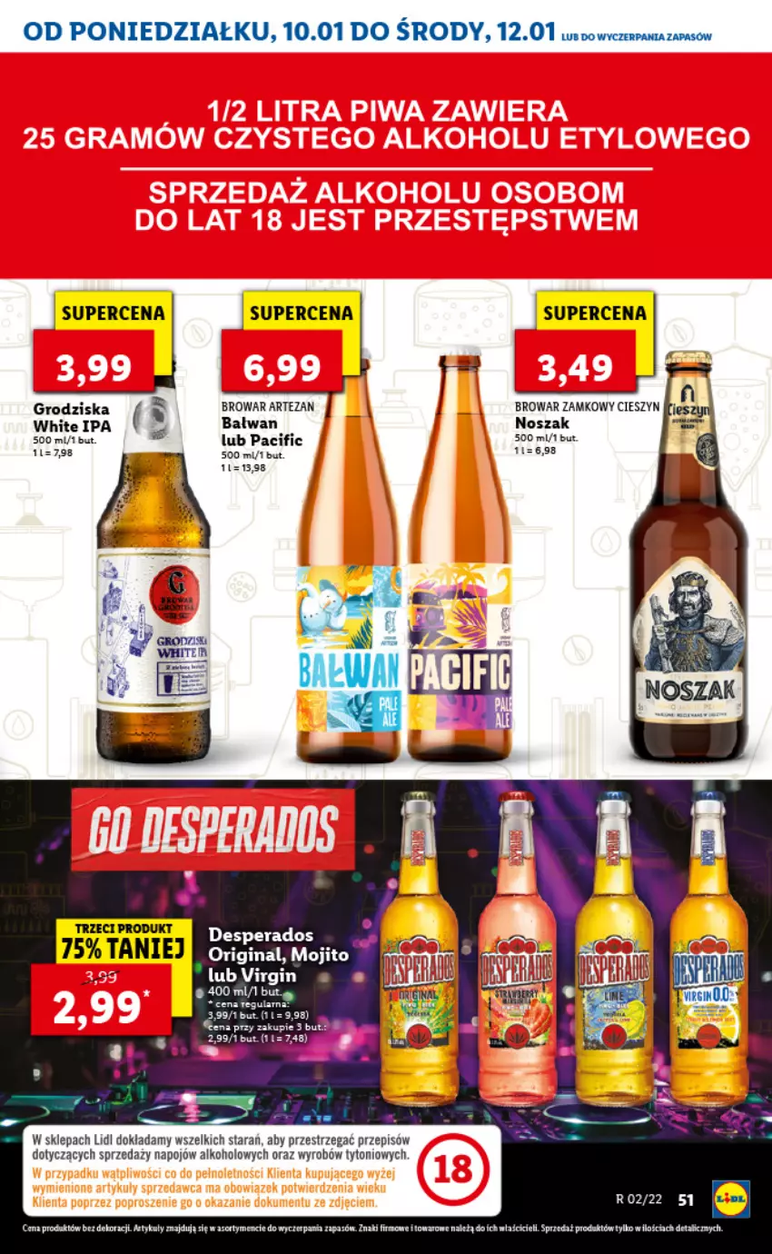 Gazetka promocyjna Lidl - GAZETKA - ważna 10.01 do 12.01.2022 - strona 51 - produkty: Cif, Desperados, Gin