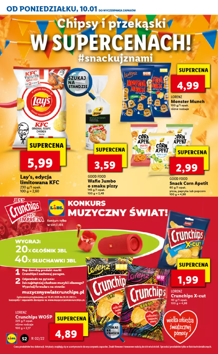 Gazetka promocyjna Lidl - GAZETKA - ważna 10.01 do 12.01.2022 - strona 52 - produkty: Cif, Lorenz, Monster Munch, Popcorn