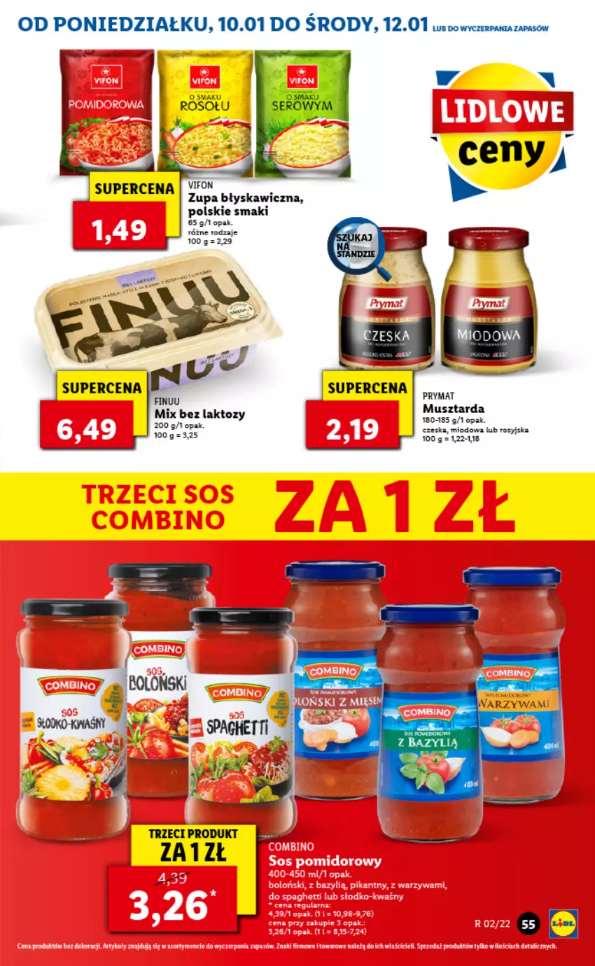 Gazetka promocyjna Lidl - GAZETKA - ważna 10.01 do 12.01.2022 - strona 55 - produkty: Bazyl, Mus, Musztarda, Zupa