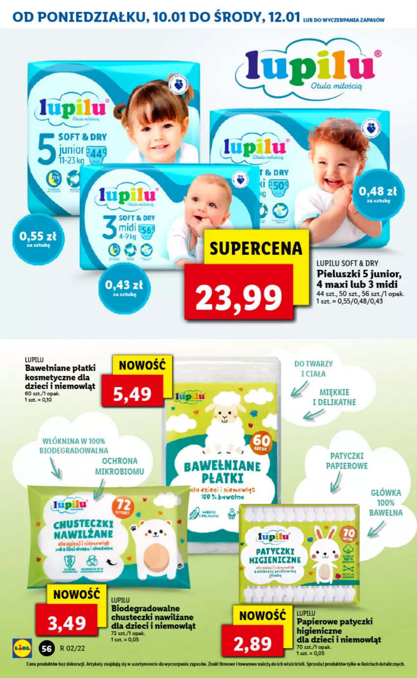 Gazetka promocyjna Lidl - GAZETKA - ważna 10.01 do 12.01.2022 - strona 56 - produkty: Chusteczki, Dzieci, Gra, Kawa, Papier, Wełna