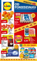 Gazetka promocyjna Lidl - GAZETKA - Gazetka - ważna od 12.01 do 12.01.2022 - strona 1 - produkty: Ser, Por, Papier, Kawa ziarnista, Bell, Kawa, Pomarańcze, Papier toaletowy, Rolki, Bella, Deser, Flora, Pomidory, Mięso, Fa